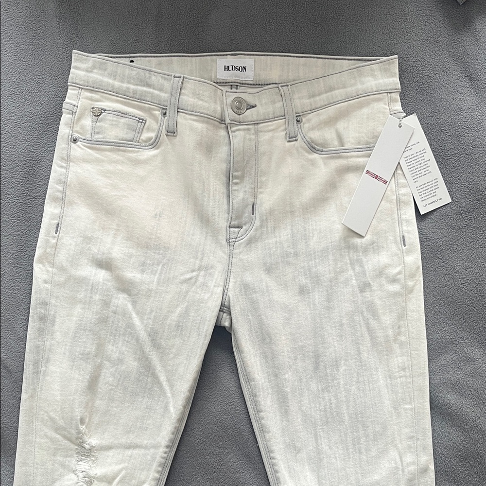 NWT Hudson mid rise super skinny distressed jeans